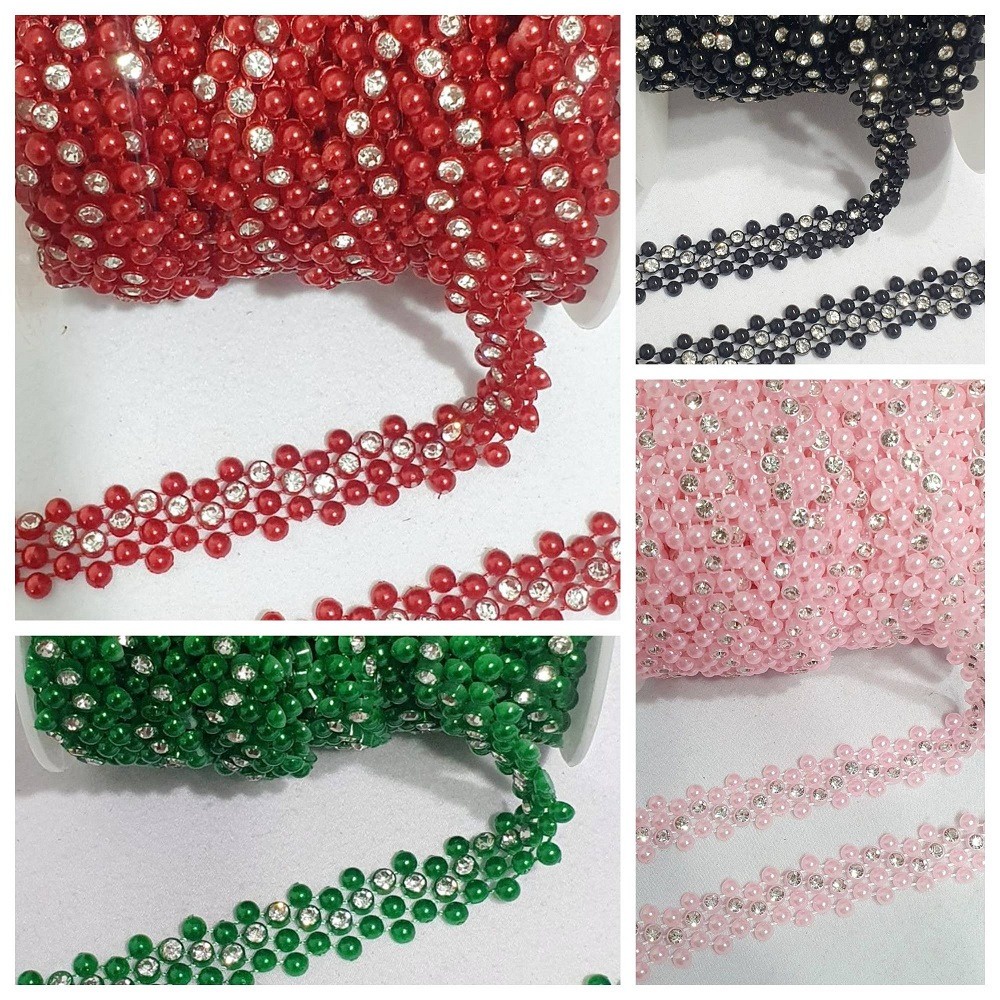 Corrente Para Enfeite Com Strass - SPF-10 Por Metro em Oferta na Shopee