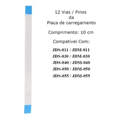 Cabo Flat Placa Usb Controle Ps4 Jds 011 / Jds 020 / Jds 030 / Jds 040 / Jds 050 / Jds 055 - 12 Vias Pinos
