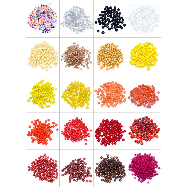 MIÇANGÃO DE BIJUTERIA - 6/0 - PACOTE 25G - VARIAS CORES em Oferta na Shopee