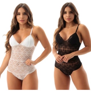 Kit com 2 Body Rendado Com Aro Sem Bojo Lingerie / Body Feminino Sem Bojo
