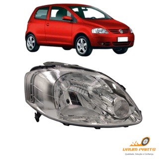 Farol Fox 2004 2005 06 2007 Foco Simples Mascara Cromada em Oferta na Shopee