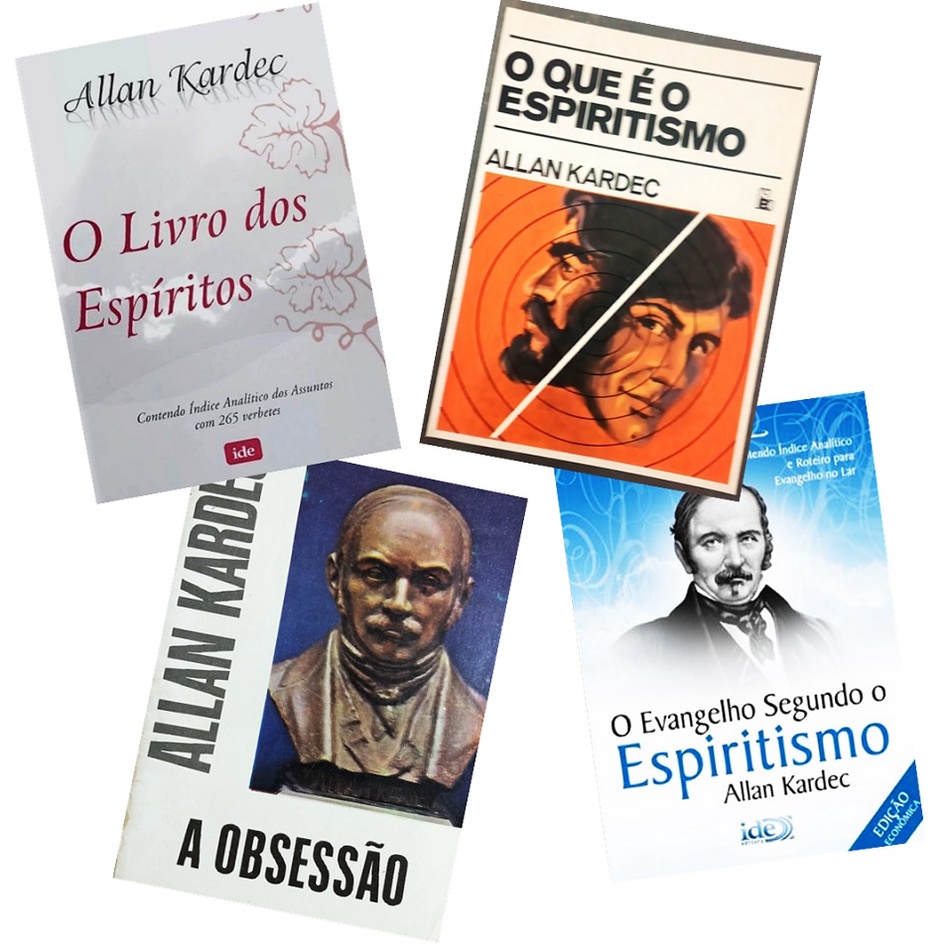 Livro Allan Kardec - O Evangelho Segundo o Espiritismo - O Livro dos Médiuns - O Céu e o Infe -usado