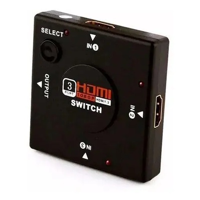 Adaptador Divisor Extensor Hdmi Switch Hub Hdtv 1080p 3d 3x1 - HDTV Switch