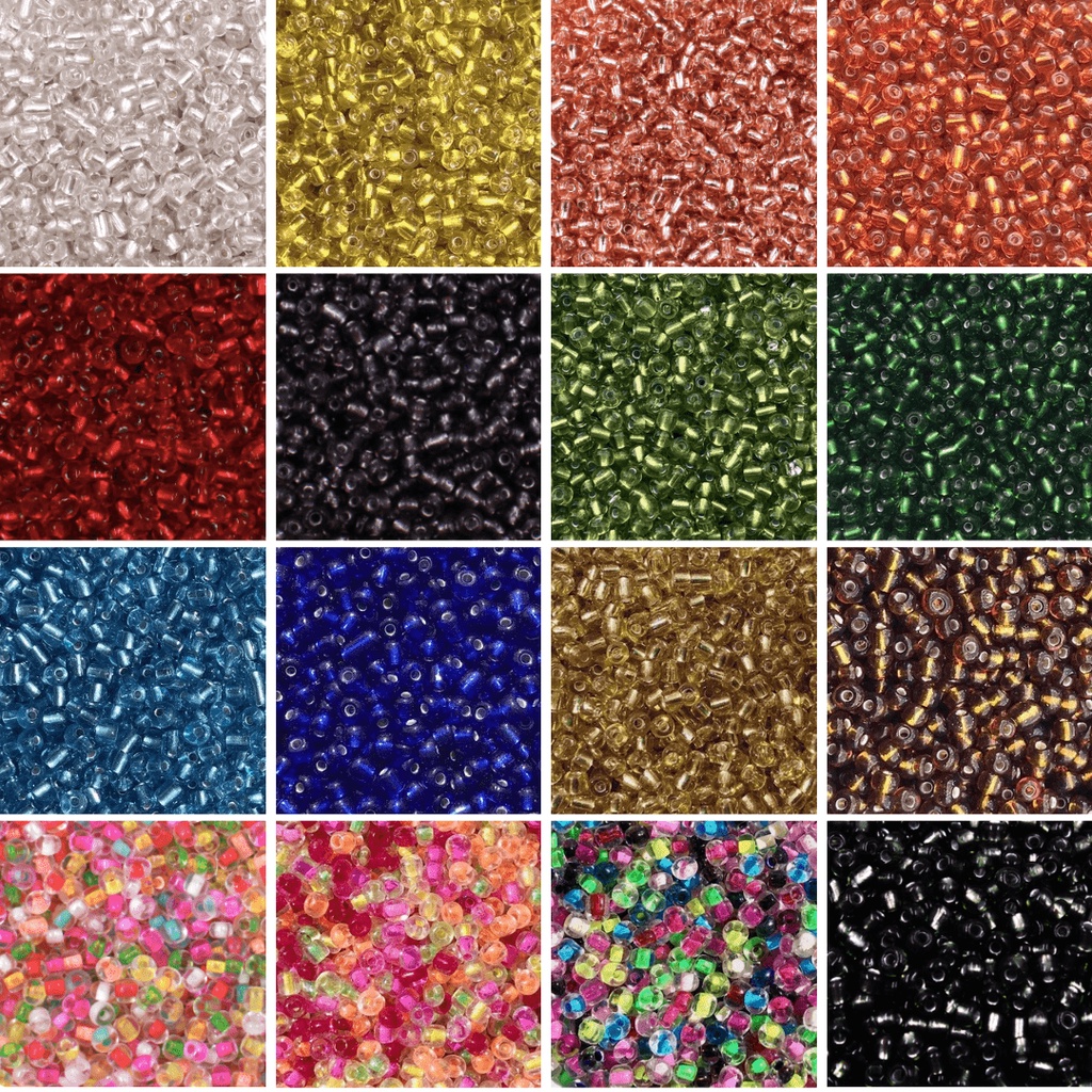 Até 1150 pçs Miçanga Vidro com Miolo Misanga Missanga Missanguinha Miçangão Colorido em Oferta na Shopee