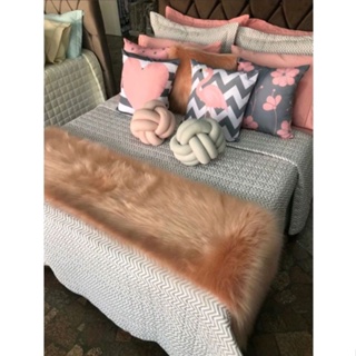 Manta Decorativa Peseira Xale Pelo Alto Pelucia Pelego de Luxo para Cama Queen . em Oferta na Shopee