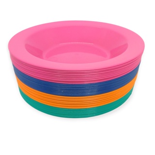Kit 25 Unidades Pratos Fundos Redondos de Plástico para refeições em Oferta na Shopee