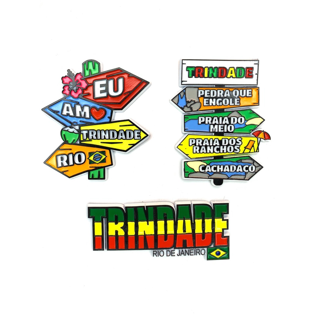 Imãs de Geladeira Trindade Rio de Janeiro Decorativos Emborrachados