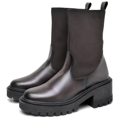 Bota Coturno Feminina Salto Tratorada Marrom DUBUY Kali 1200FG