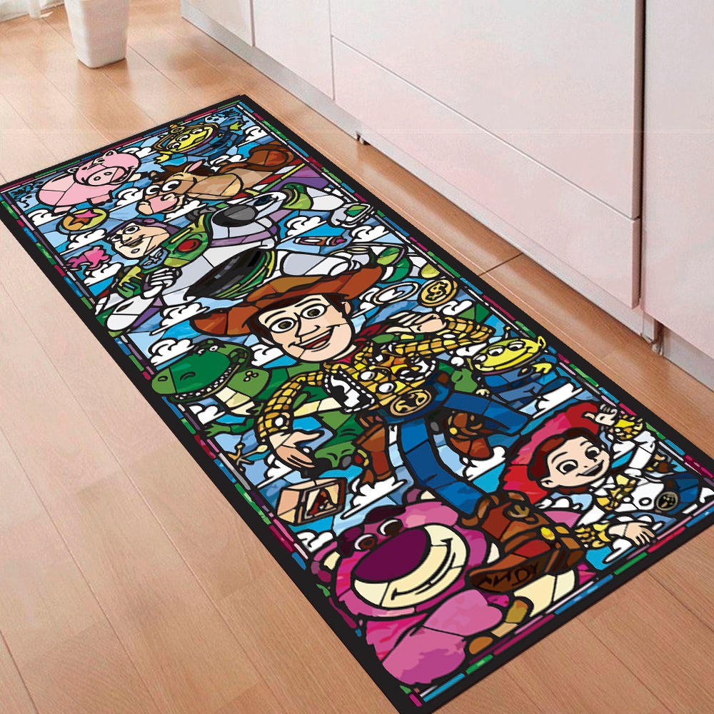 Tapete passadeira antiderrapante estampa vitral - toy story vitral
