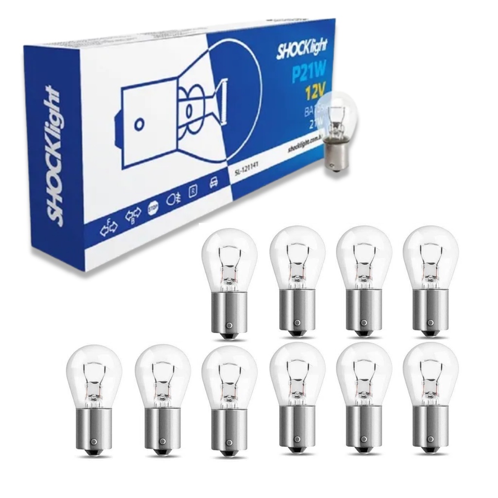 Caixa Lampada Freio Branca Shocklight 1 Polo com 10 Unidades em Oferta na Shopee