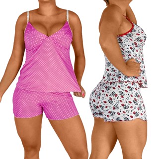 Conjunto Short Doll Pijama Feminino Baby Doll Adulto Qualidade Premium