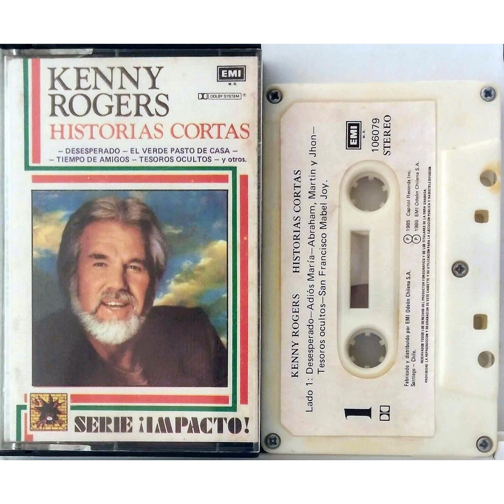 Fita K7 Kenny Rogers Historias Cortas 1986 Chile