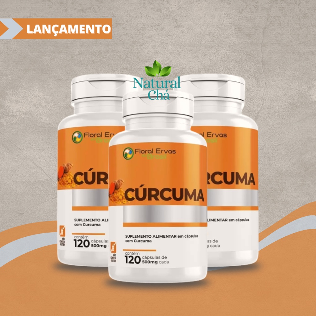 KIT Curcuma Açafrão da Terra Índia 500mg 120 Cápsulas