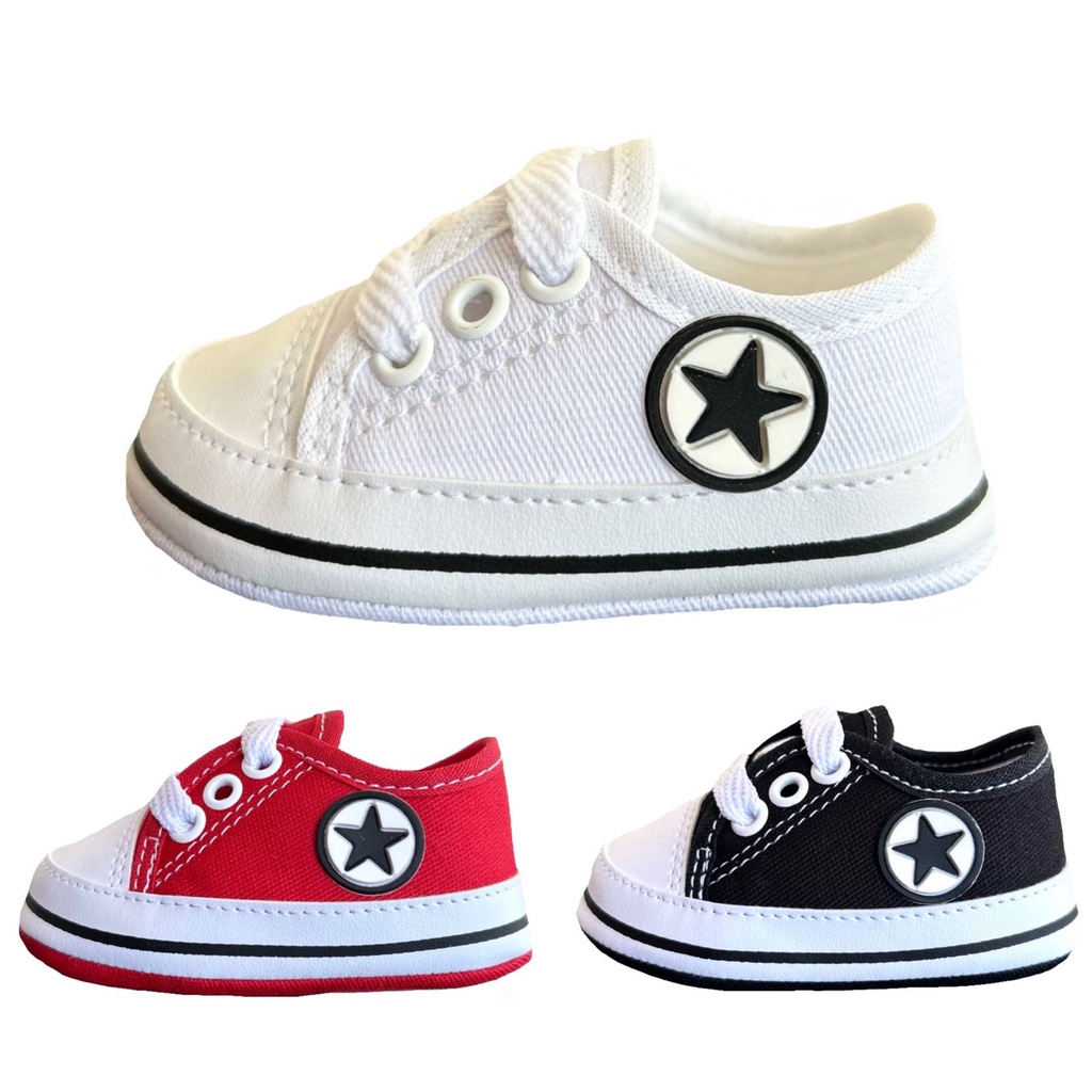 Tênis Sapatinho Infantil Menino e Menina para Bebê Recém Nascidos Cano Baixo em Oferta na Shopee