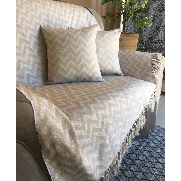 Manta para sofá Grande + 02 capas de almofada. Lindo Kit com 03 peças!!! em Oferta na Shopee