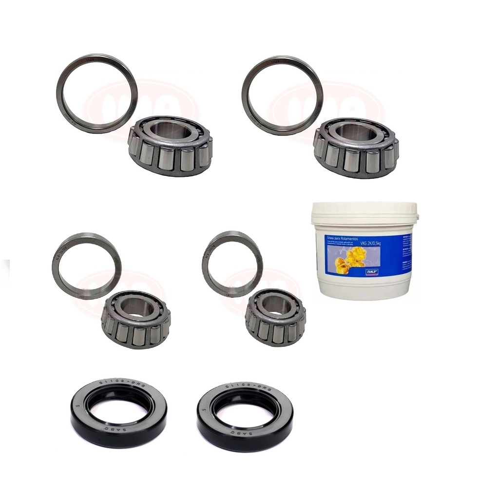 kit Rolamentos roda dianteira Fusca 1200/1300 manga eixo 5 furos  IMA