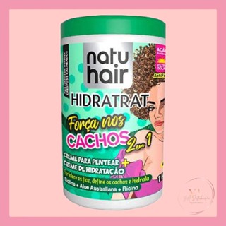 Força nos Cachos 2 em 1 - Creme para Pentear + Creme de Hidratação NatuHair 1Kg
