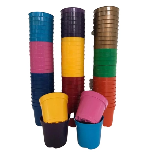 100 Vasos Pote 6 80 Ml Vasinhos Coloridos Para Suculentas Cactos Lembrancinhas
