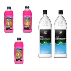 Kit 03 Aditivo Radiador Concentrado 02 Agua Desmineralizada