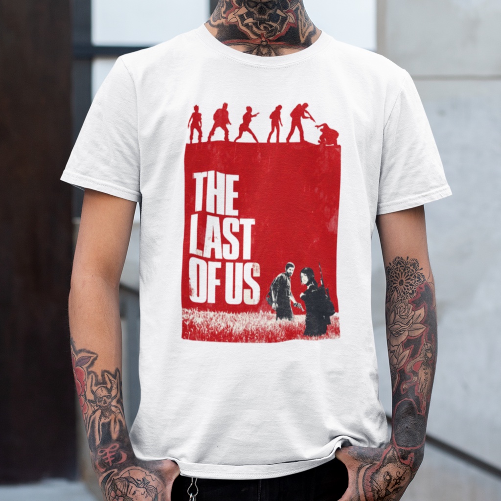 Camiseta the last of us estampa vermelha