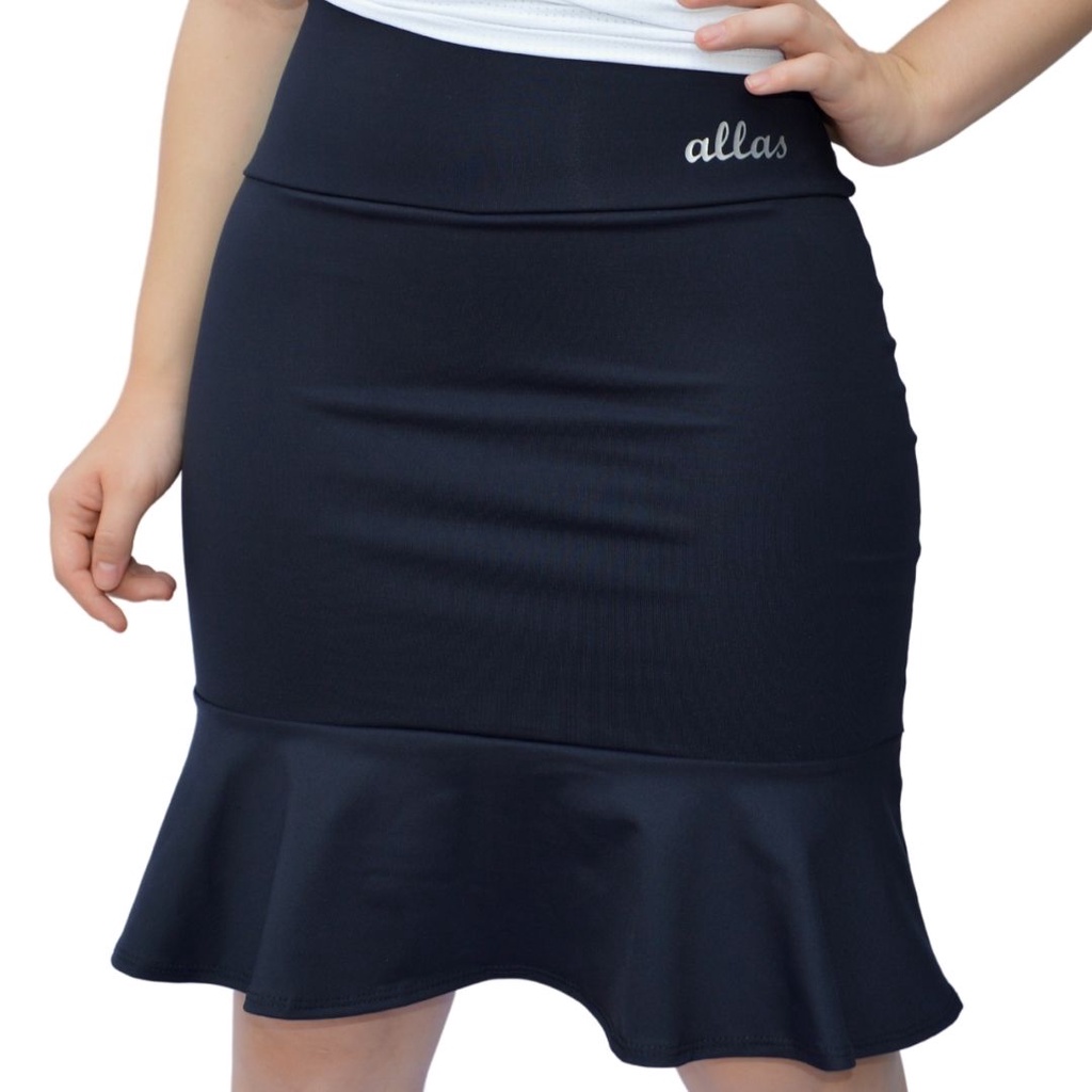 Short Saia Babado Moda Fitness Evangélica alta compressão UV50+ Poliamida Academia Ginastica Caminhada Atividade Física