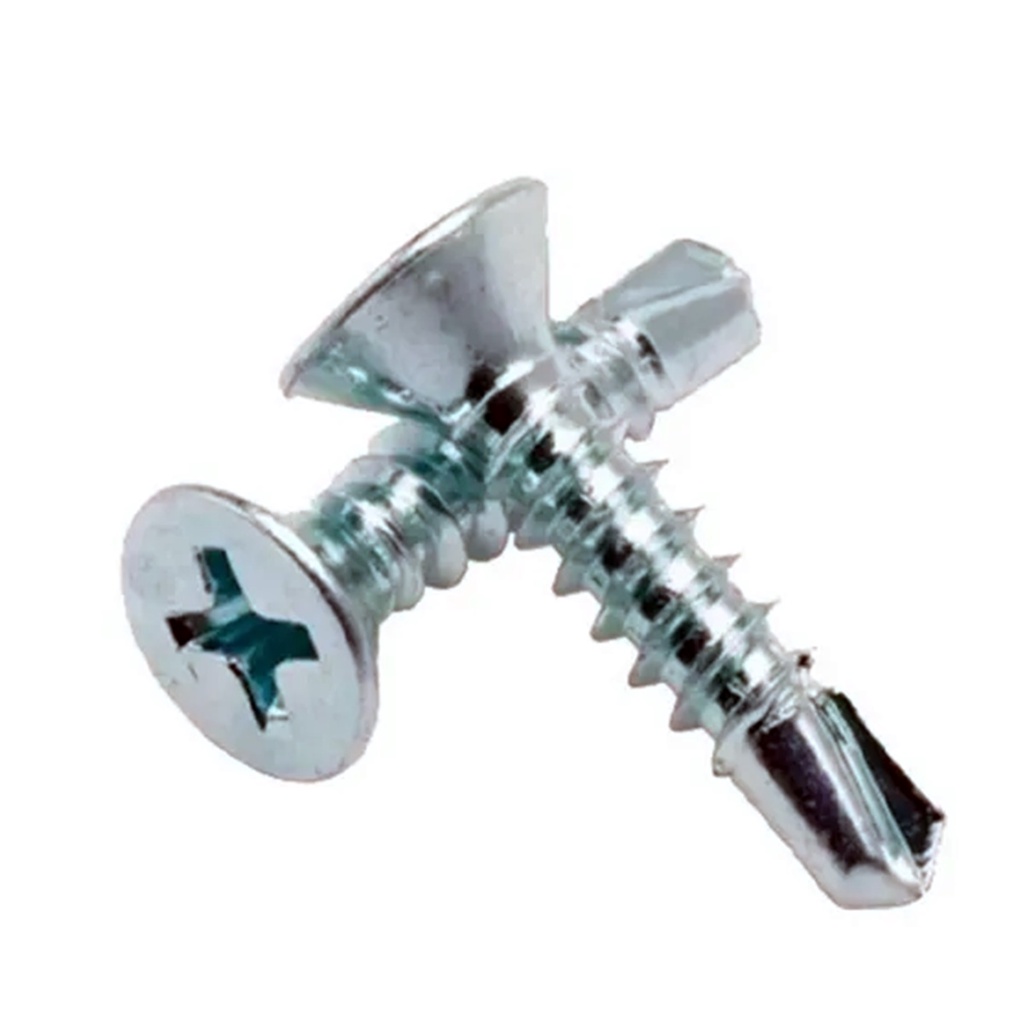 Parafuso Auto Brocante Aço Cabeça Chata Phillips 4,2x16mm Jomarca Kit Promocional com 50 Peças