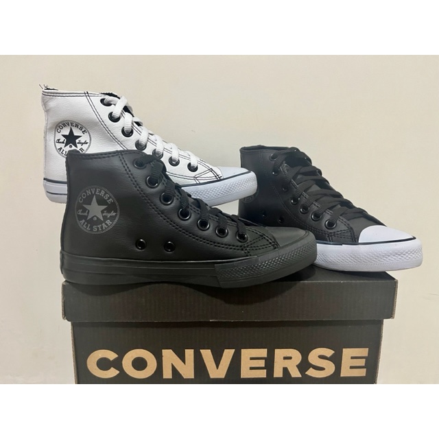 Botinha Converse All Star Preto Couro