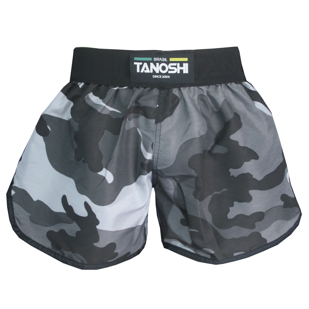 Shorts Camuflado Cinza Fast MuayThai Sanda Kickboxing direto da fábrica