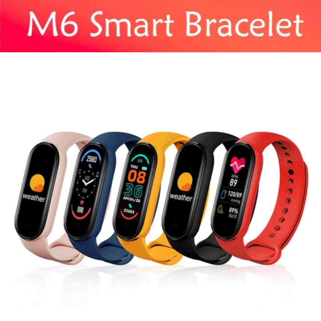 Relogio intelligent Smartwatch M6 Bluetooth 4.2 Heart Rate Monitor