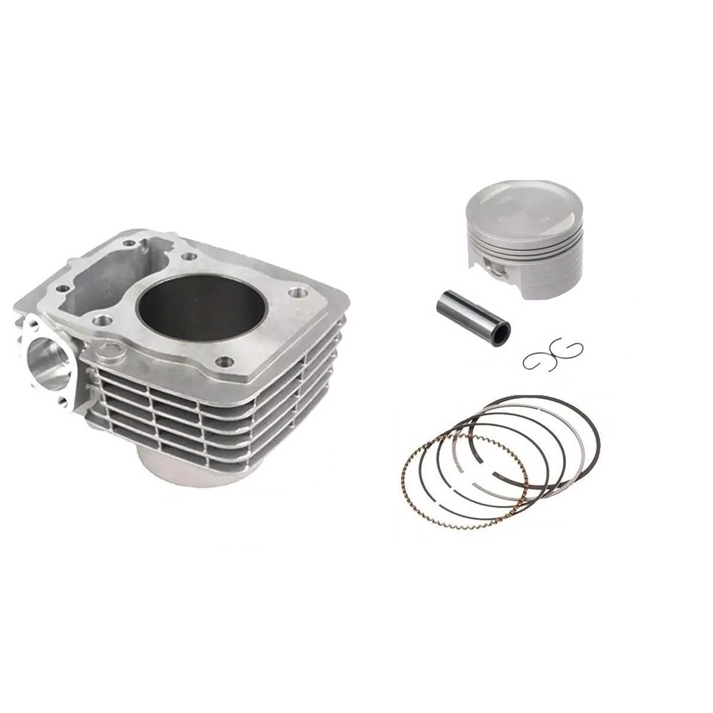 Kit Cilindro Motor Fan 150 Titan 150 Mix Nxr Bros 150 Cilindro + Pistão + Anéis Completo