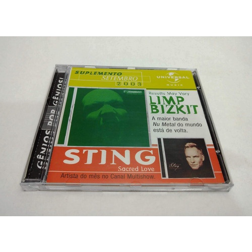 Cd Suplemento Universal - Setembro 2003 - Sting Limp Bizkit