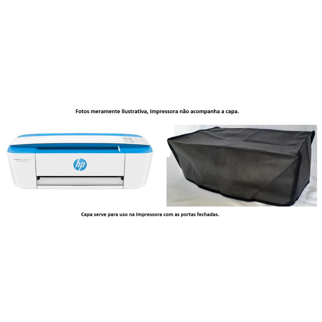 Capa Impressora Multifuncional HP DeskJet Ink Advantage 3776, Confeccionada em TNT Preto Bonito e Resistente.