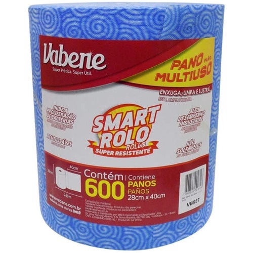 600 Panos Multiuso Perflex Bobina 40x28cm Vabene Rolo Limpeza