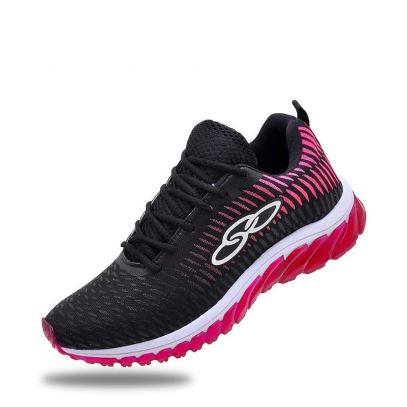 Tênis Feminino Vili para Treino Academia Caminhada - Preto+Pink