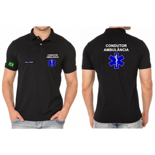 Camisa Polo Profissional Condutor Ambulância Mod3 Bordado EJ em Oferta na Shopee