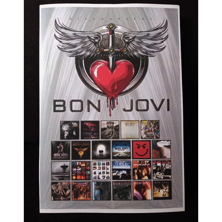 Bon Jovi poster cartaz banda imagem vinil cd rock musica Bon Jovi