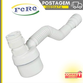Sifão Sanfonado Flexivel ( COPO ) Universal 53cm | Fere em Oferta na Shopee