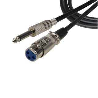 Cabo MXT P/ Microfone -- XLR F / P10 Emborrachado - 5 Metros em Oferta na Shopee