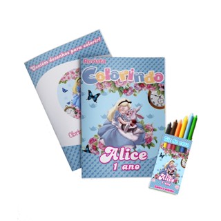 10 Kit Colorir E Giz De Cera Personalizado lembrancinha 10x15