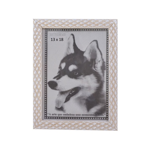 PORTA RETRATO BEGE 13X18 VIDRO MOLDURA ALTO RELEVO em Oferta na Shopee