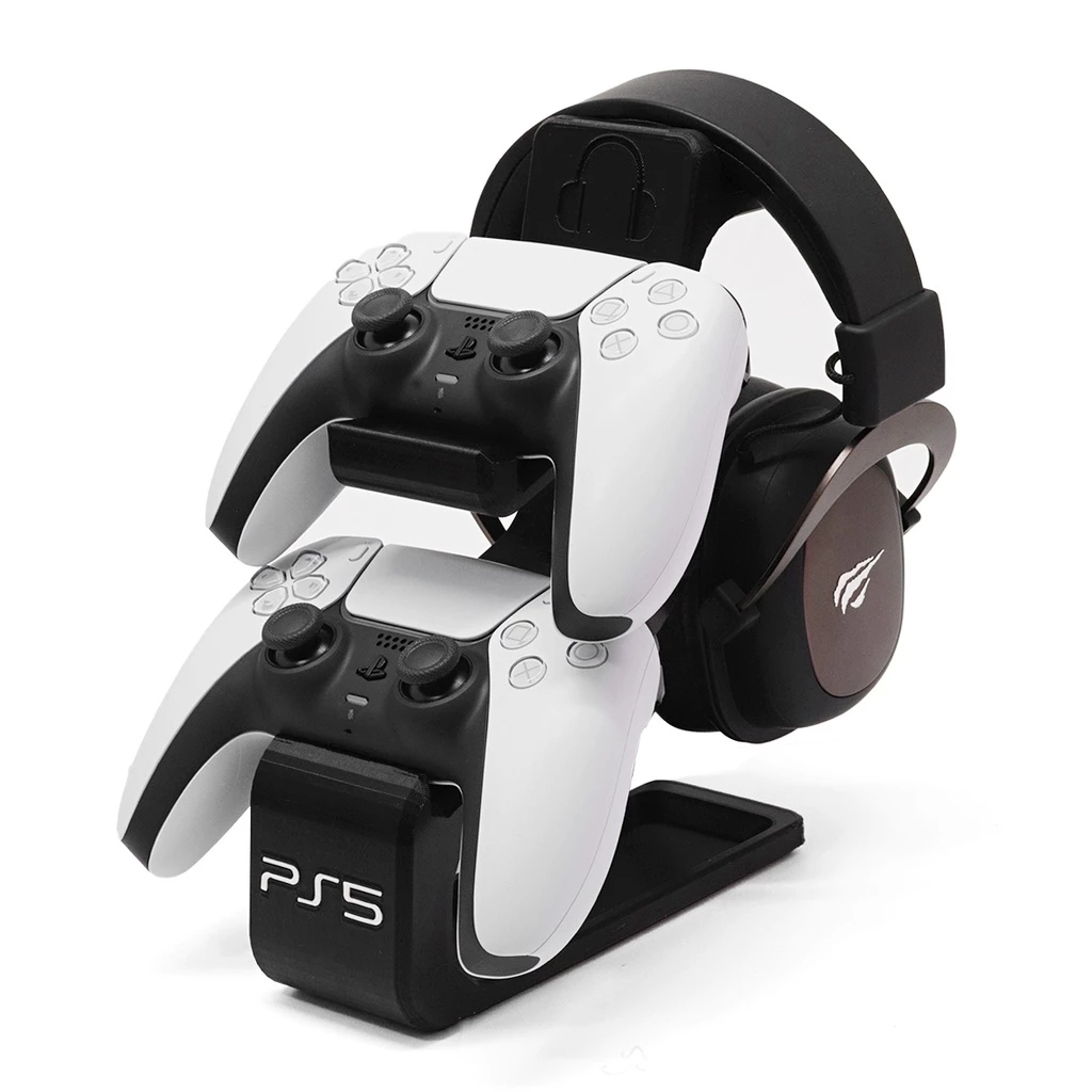 Suporte para 2 controles Dualsense e Suporte para Fone de ouvido/HeadSet/HeadPhone