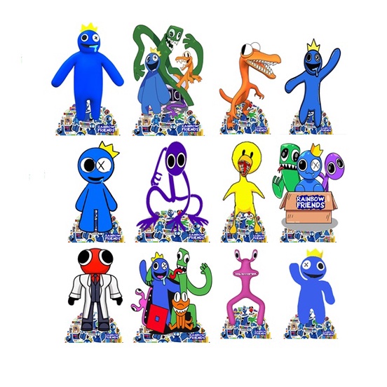 Kit Display Rainbow Friends  10 peças 20cm MDF