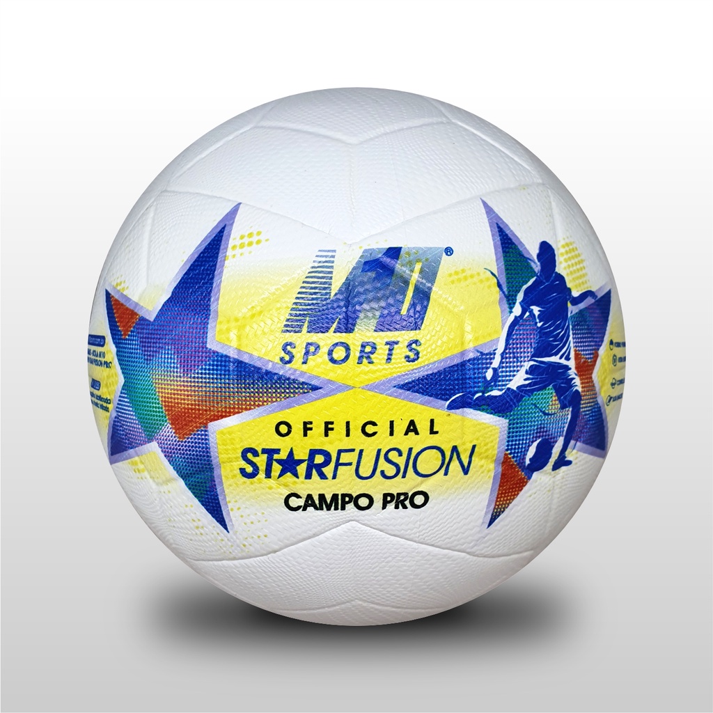 Bola de Futebol de Campo M10 Champions Star Fusion Amarela (2 faces)