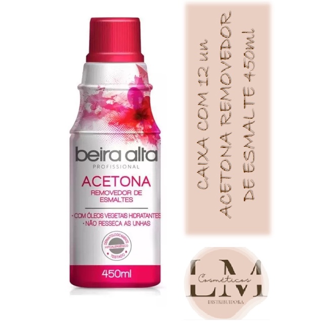 Caixa com 12 un Removedor de Esmalte Beira Alta 450ml em Oferta na Shopee