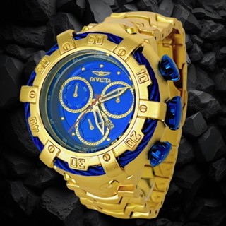 Relógio Masculino Dourado Thunderbolt Pesado Luxo