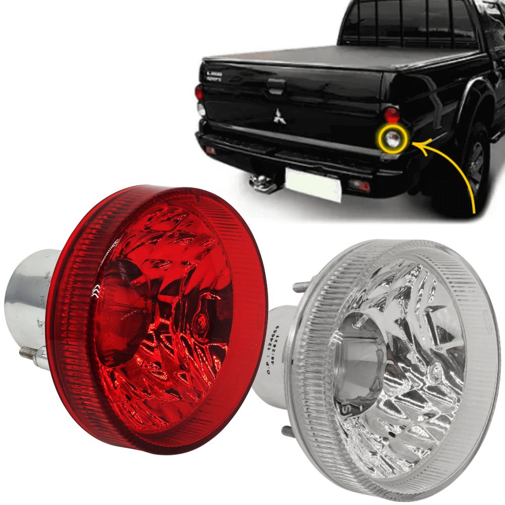 Par Lanterna Pisca Seta L200 Outdoor Pajero Sport Tr4 Cristal - Vermelha