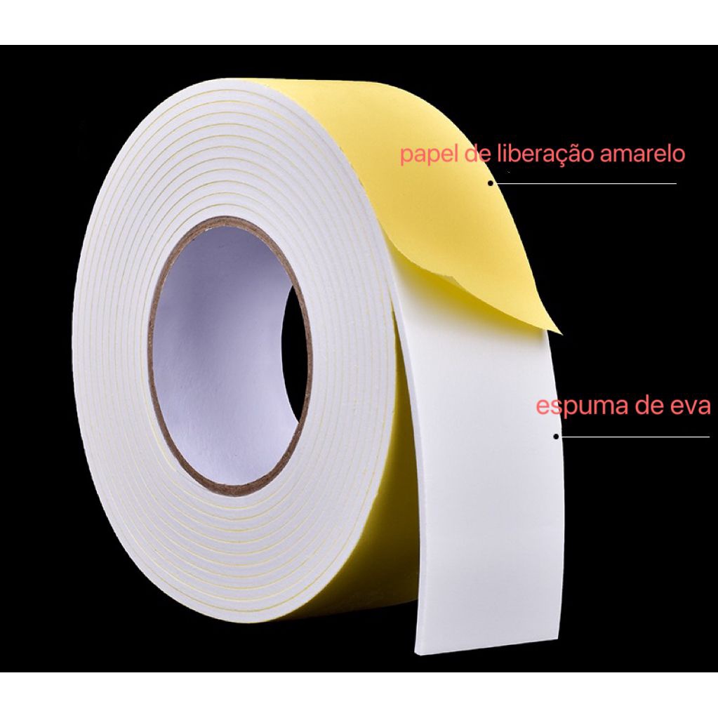Fita Banana Adesiva Dupla Face De Espuma 19mm*5,5m JOJO