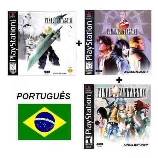 Patch Final Fantasy 7 + 8 + 9 Em Português P/ Ps1 Psone