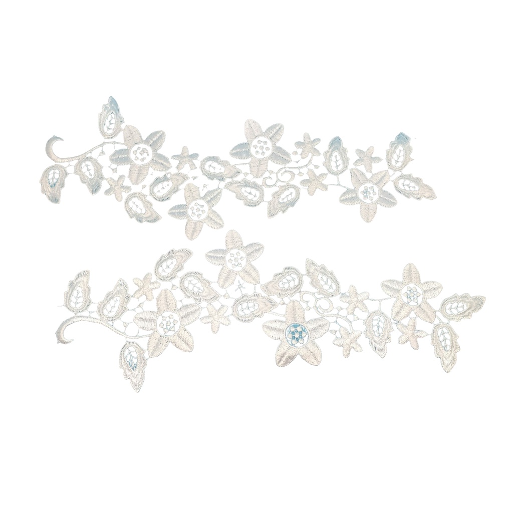 Aplicação Guipir Par 2 Unidades Para Véu Vestido Artes 38