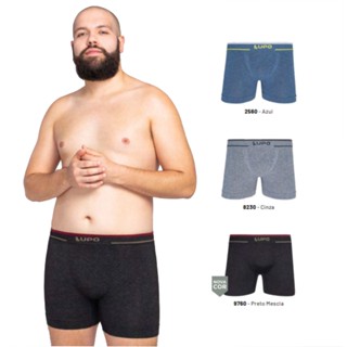 Cueca Boxer Lupo Plus size microfibra fio texturizado a ar Ref: 17800 - Original com nota fiscal